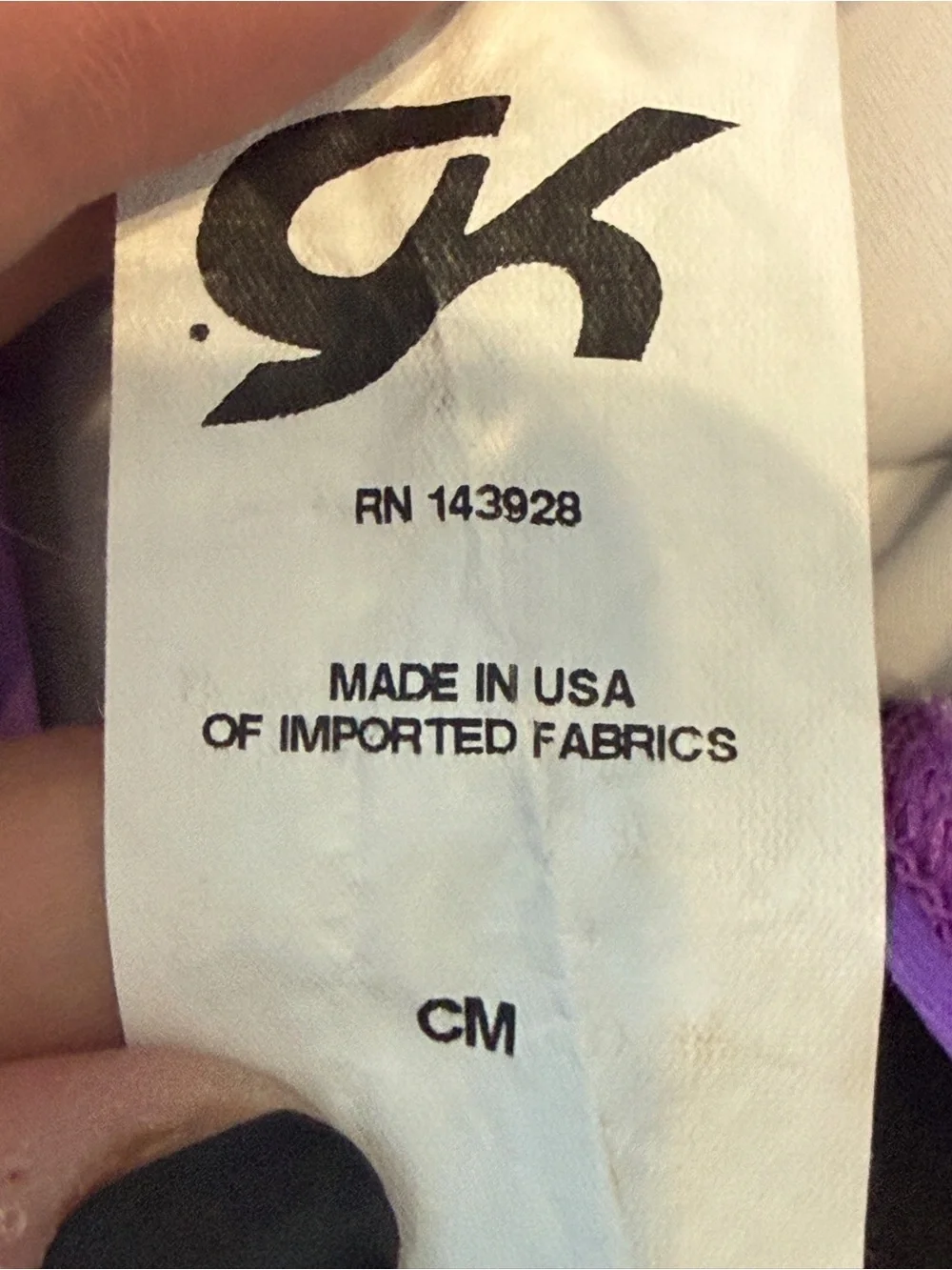 GK Girls Purple Marble & Magenta Leotard - Child Medium